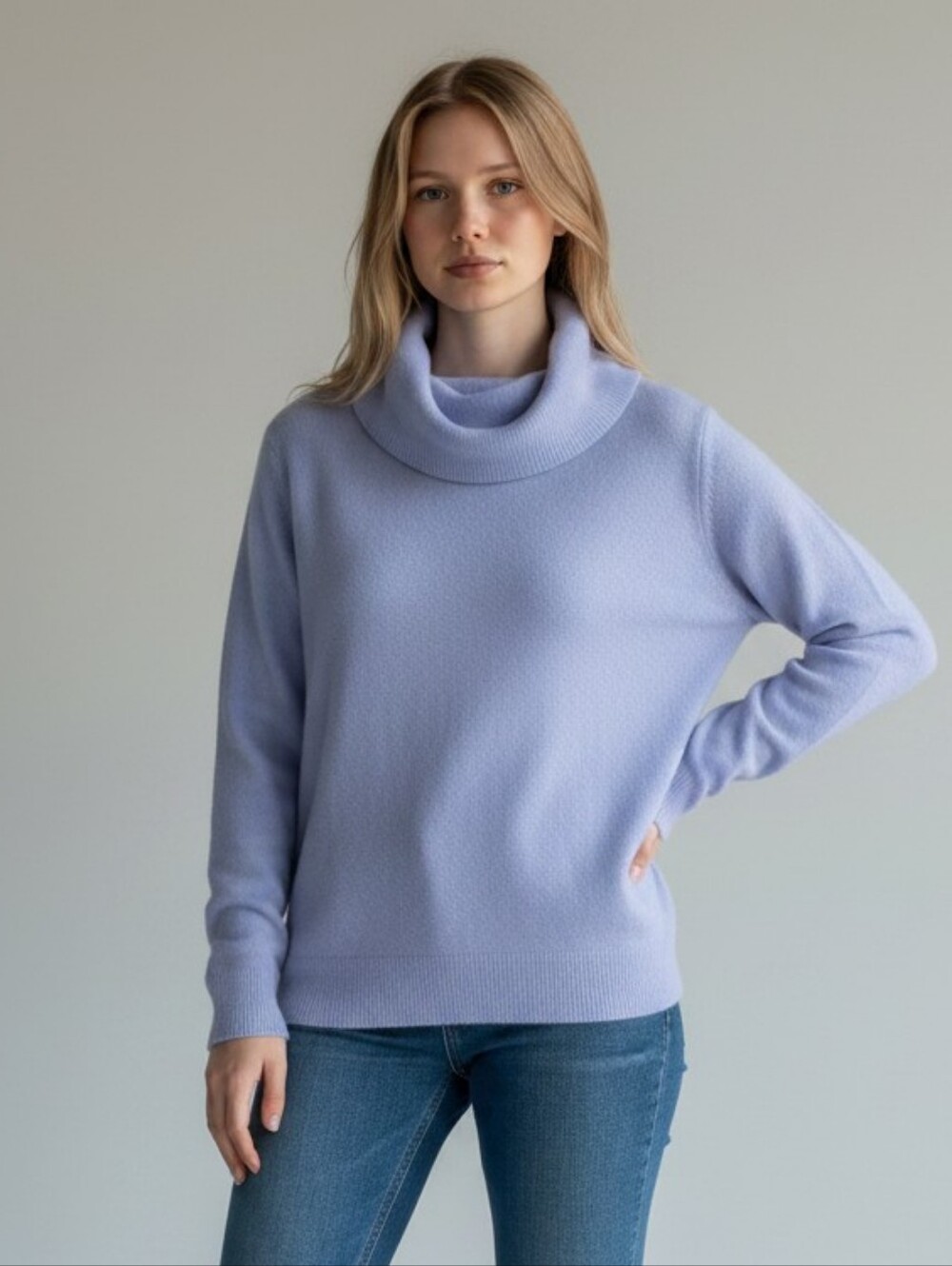 Requirements Periwinkle Turtleneck Sweater (L)